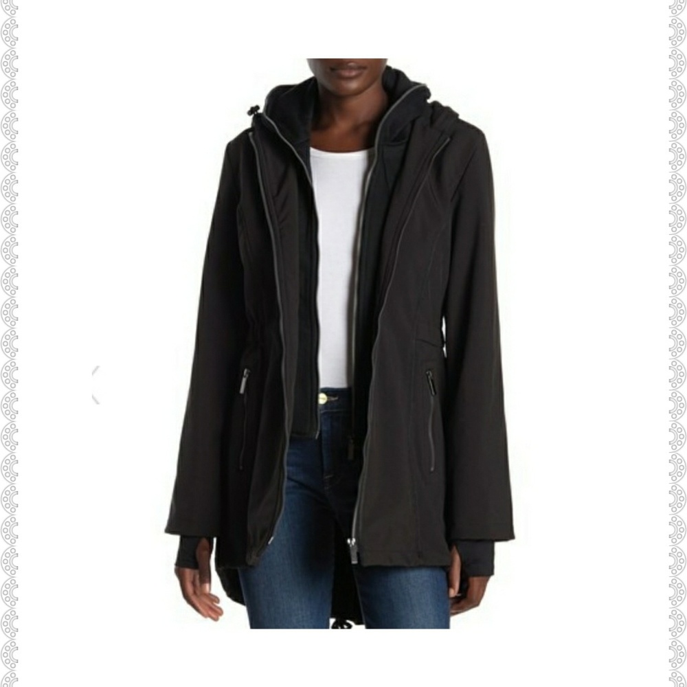 French Connection Soft Shell Hooded Jacket NWOT